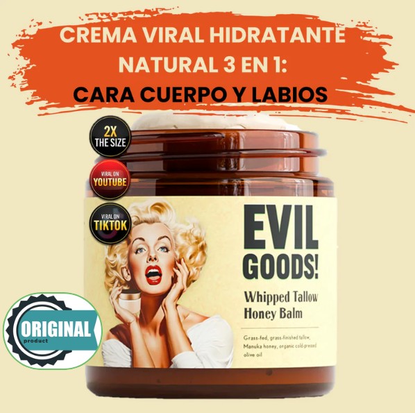 EVIL GOODS®️ CREMA SEBO DE RES EL PODER NATURAL QUE TE REJUVENECE