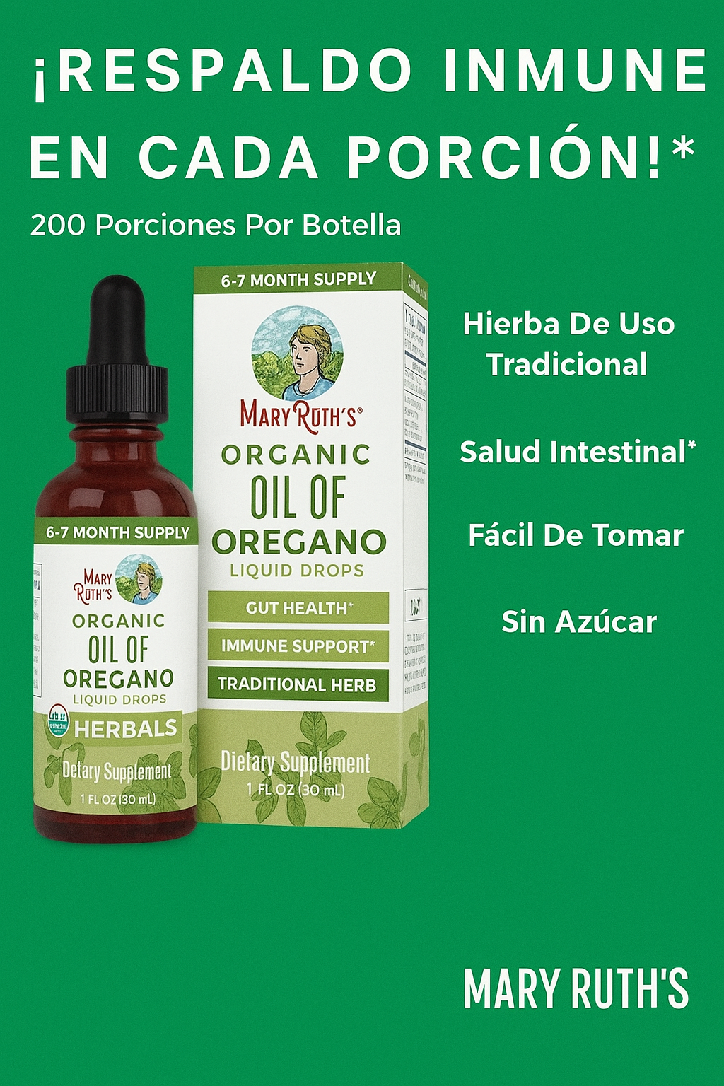 OIL OF OREGANO mezcla de hierbas para apoyo inmunológico, salud digestiva, salud general